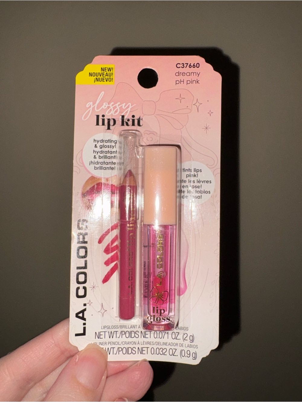 L.A. COLORS Glossy Lip Kit — Dreamy PH Pink